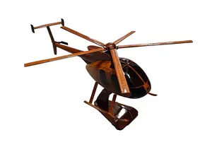 Md530 Mahogany wood desktop Helicopter model.