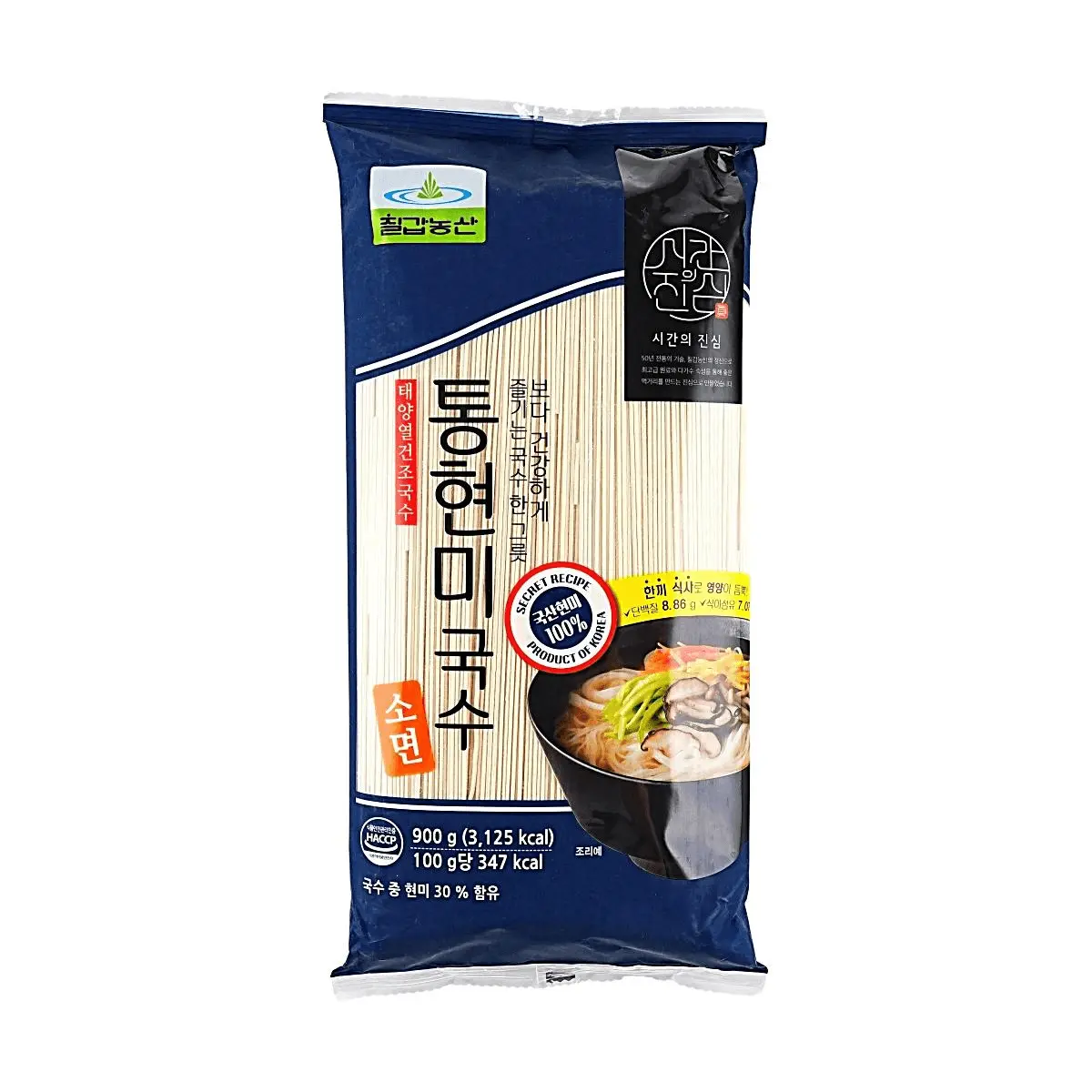 CHILKAP Korean 30% Brown Rice Somyeon Noodles 900g - 100% Korean Grown, High Fiber, Low GI, Rich Nutty Flavor, Satisfying Meal