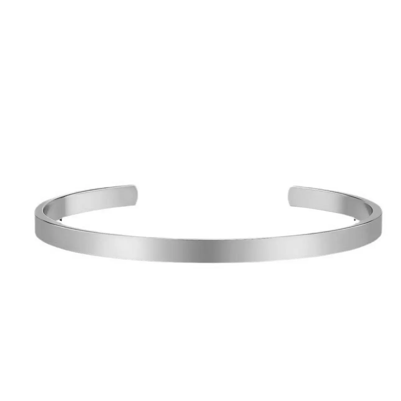 Steel colored C shaped bracelet