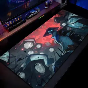 Hot Game V-Unyielding Covenant Mouse Pad, High Definition Print Gaming Anti-Slip Mat, Keyboard Computer Desk Pad, Lock Edge Design