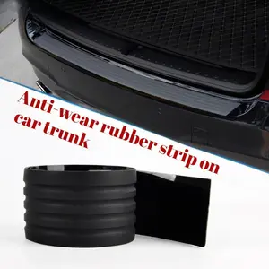 Universal Car Trunk Protection Pad, Easy Install Rubber Strip for Car Bumper, Dirt-Resistant, Protects Trunk Threshold and Paint