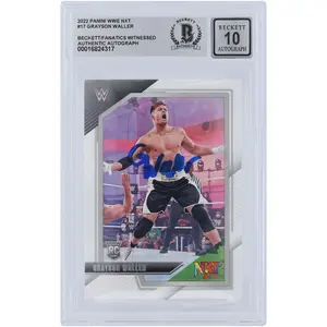 Grayson Waller WWE Autographed 2022 Panini NXT 2.0 #17 Beckett Fanatics Witnessed Authenticated 10 Rookie Card - Fanatics Authentic Certified