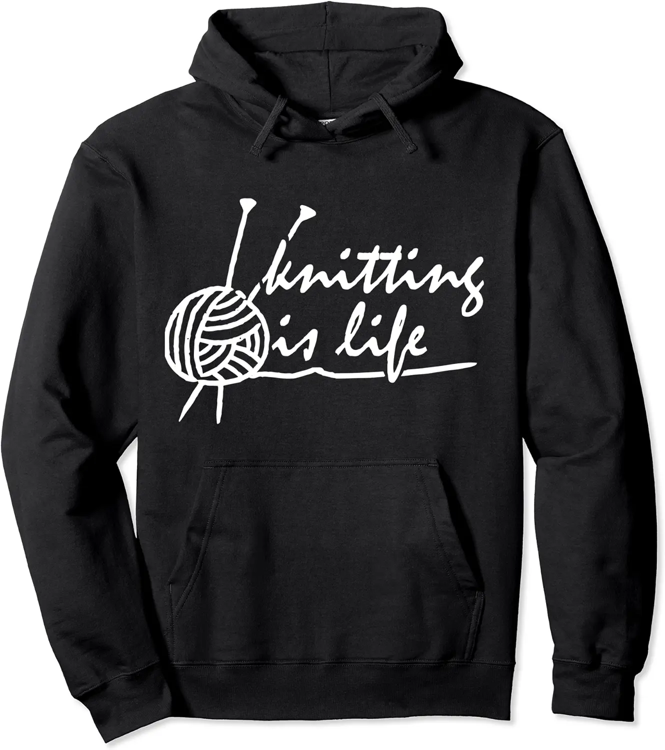 Knitting Is Life - Ball Of Wool Crochet Needles Pullover Hoodie - Elizabethtej Shop 74B0BRQX5N55