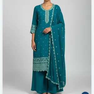 Light weight Plazo Set Party Wear Perfect for Any Occasions or Parties Soft Comfortable South Asian Ethnic Wear Maroon Embroidered Womenswear Dress