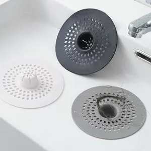 Silicone Shower Drain Hair Catcher, 3 Counts/set Bathroom Shower Drain Hair Catcher, Bathroom Gadgets for Home Kitchen Bathroom