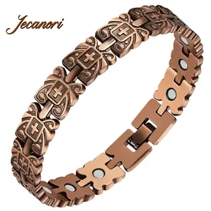 Jecanori Male Unique Business Style Magnetic Bracelet - Vintage Adjustable Fashion Jewelry for Daily Wear, Party, Birthday Gift, Unique Bracelet