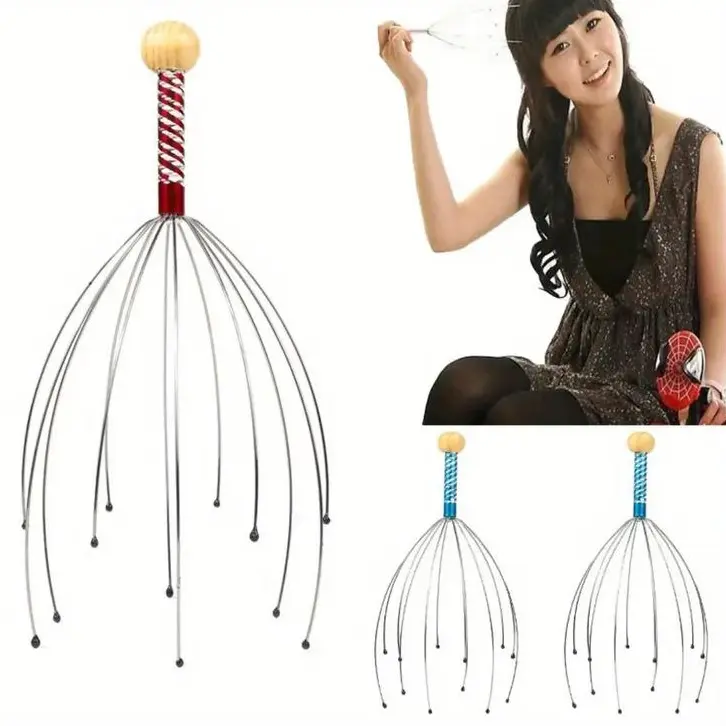 Metal Claw Octopus Head Massager - Solid Unisex Universal Calming Manual Massage Tools, Best Buy Bazaar Manual Massage Tool for Relax Your Body, Scalp & Body Care