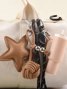 Retro Mallard-Style Pu Star Knot Milk Tea Cup Charm, A Niche And Sophisticated Bag And Key Accessory. It's A Versatile Accessory For Commuting, Dating, And Going Out, And An Ideal Gift For Friends And Family, Stylish Playful Charm