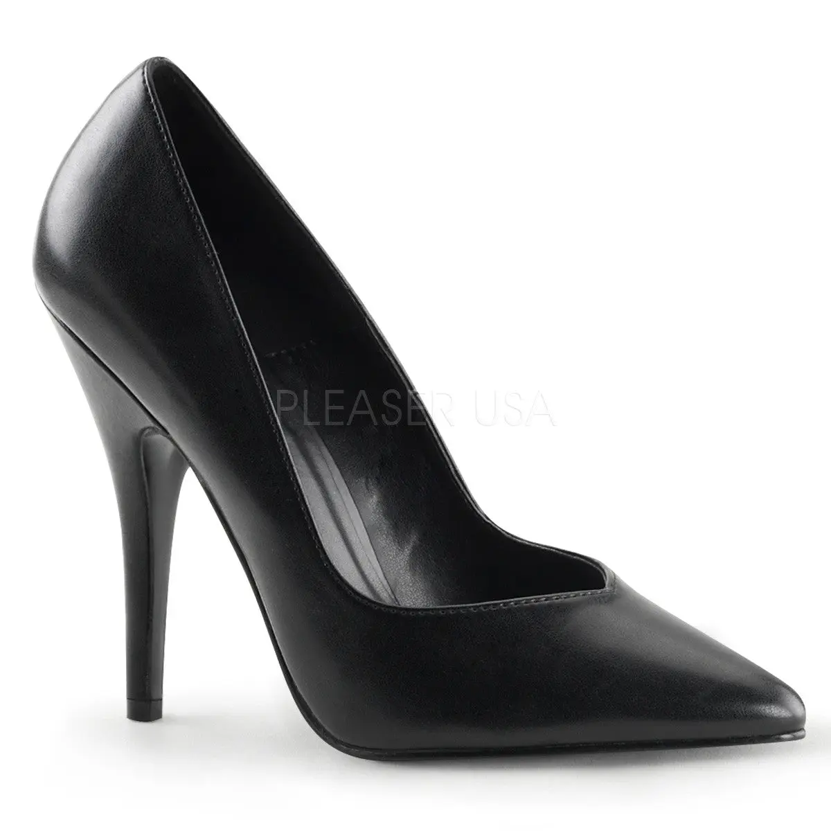 Women's High Heels Footwear - 5-in Black PU Leather Synthetic SEDUCE-420V Pumps, Plumbing Accessory (Tools & Hardware Pumps & Plumbing Parts & Accessories), Fashion