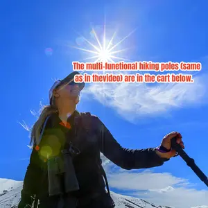 Multifunctional Hiking Pole • Heavy-Duty • Collapsible • Outdoor Camping & Trekking Stick