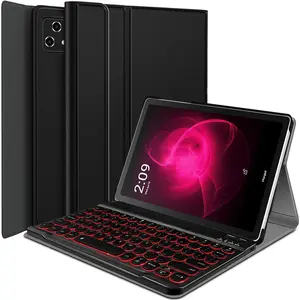 T-Mobile Backlit Keyboard Case for Revvl Tab 5G 10.36 Inch 2023 Released, Magnetically Detachable Keyboard with Flip Case Cover in Black