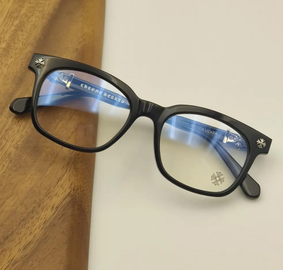 Chrome Hearts Silver Titanium Frame Glasses,Ray Light Glasses,stylish Frame in Multiple Colors,trendy Glasses,punk Sunglasses,beach Sunglasses