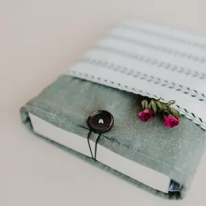 Book Sleeve with Pocket - Book Protector - Book Lover Gift - Kindle Book Sleeve - Neutral Colored Book Cover