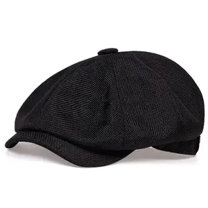 Men's Casual Newsboy Cap – Vintage Beret Style, Versatile Octagonal Cap, Unisex Streetwear Hat