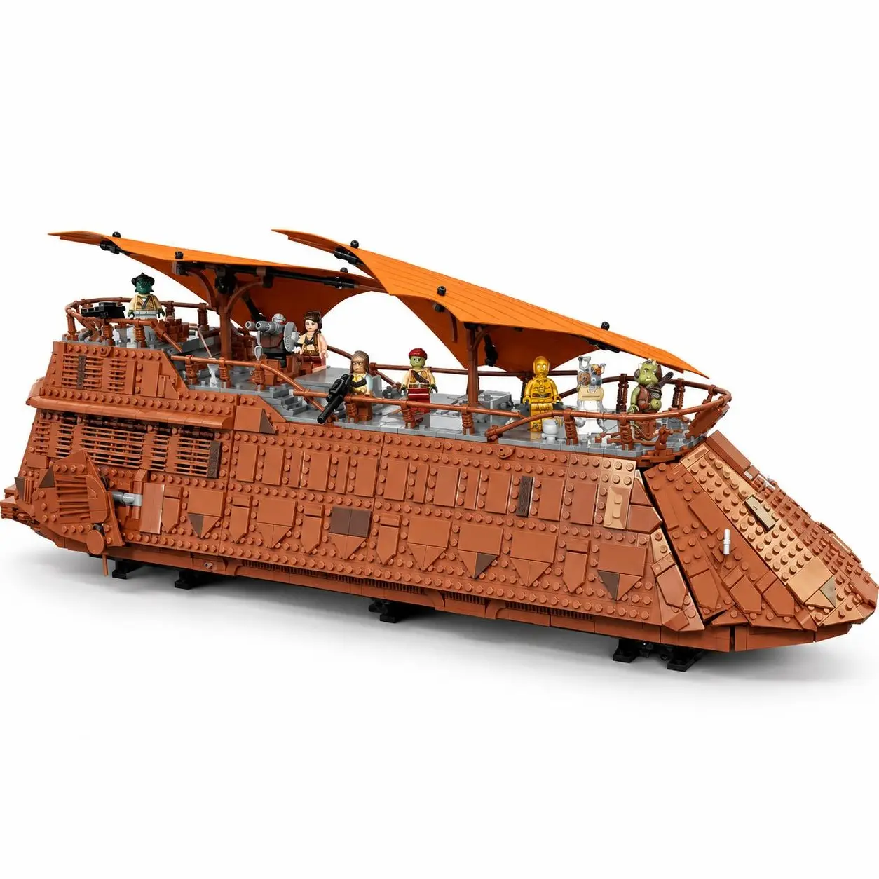 3942 PCS Large Sail Barge Building Blocks Set, Fantasy Desert Ship Model Kit with Removable Deck, DIY Collectible Display Model, Gift for Adults & Teens Ages 14+
