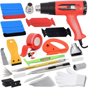 Wrap Kit Heat  for Vinyl Wrap Application & Window Tint Installation  Wrapping Tools, Includes Wrap  and Spare Felt,  , Film , Vinyl Scraper, Gloves