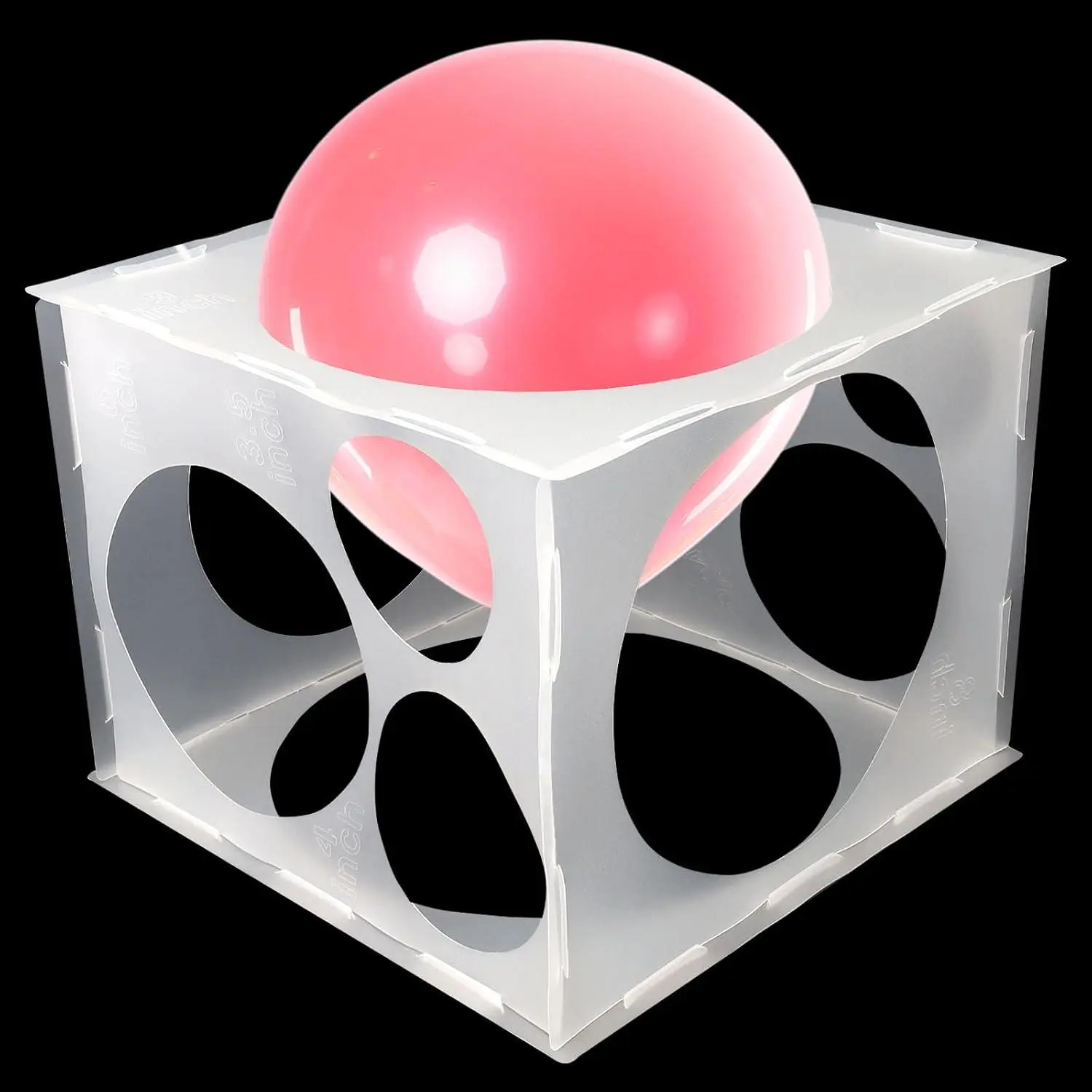 11 Holes Plastic Balloon Sizer Cube Box Collapsible 2-10 Inch Balloon Sizer Cube Boxs Size Measurement Tools For Balloons Decorations, Arches