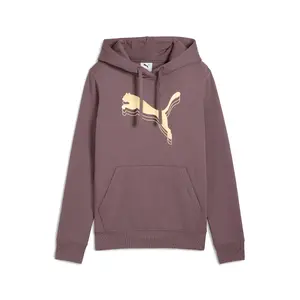 PUMA Womens Essentials Metallic Hoodie Casual Outerwear Casual - Purple