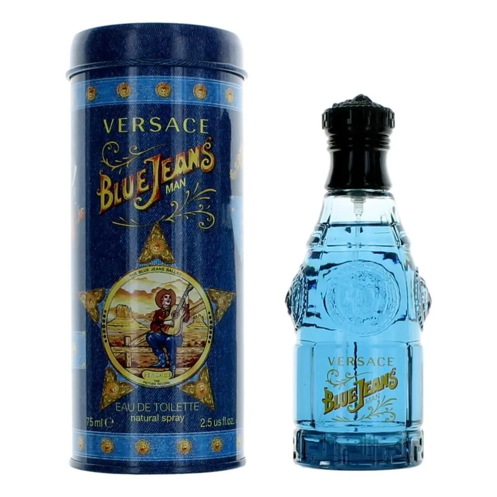 Blue Jeans 2.5 Eau De Toilette Spray, 75ml Authentic Guarantee Cowboy Theme Natural Spray for Blue Jeans Man