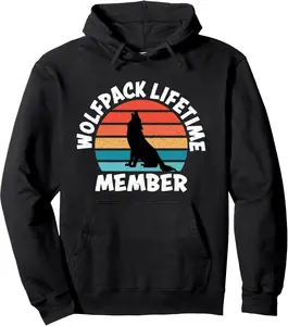 Wolfpack Lifetime Member Gift for Wolf Wolves Lovers Pullover Hoodie