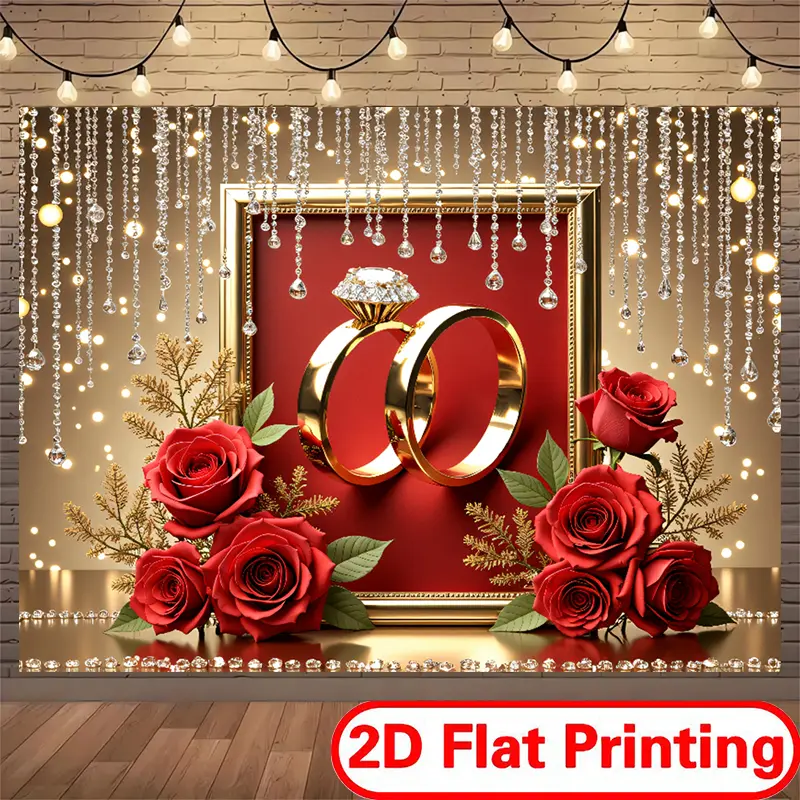 2D Polyester Flat Printing Backdrop Banner for Dance Parties & Yoga Studio Decor,summerwins