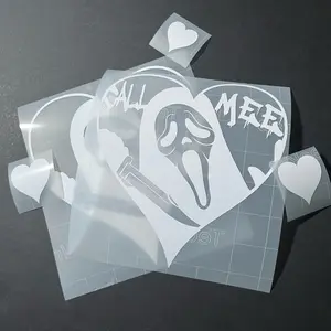 Ghost Face Heart, Call Me, Water Resistant Vinyl Decal Sticker for Cars Trucks Laptops & More