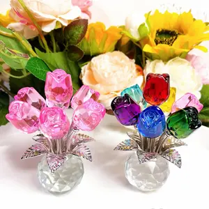 Eternal Love Metal Crystal Rose Timeless Gift for Valentine's Day, Mother's Day, Birthdays, and Anniversaries Water-Resistant & Durable Crystal Design Personalized Present Decoration Wedding