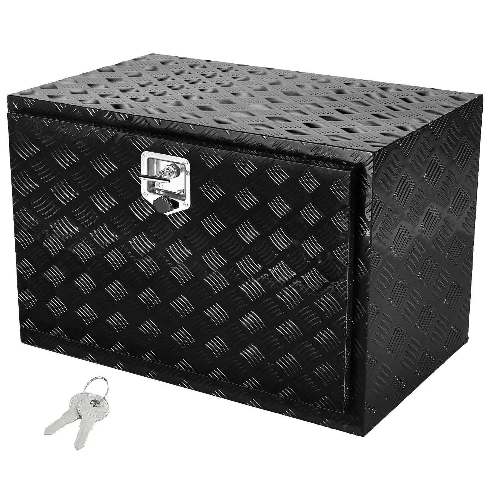 VEVOR Underbody Truck Box, 36x 24x 24 Pickup Storage Box, Heavy Duty Aluminum Diamond Plate Tool Box with Lock and Keys, Waterproof Trailer Storage Box with T-Handle Latch for Truck, Van, Trailer