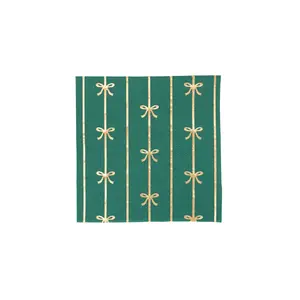 EMERALD GREEN SIGNATURE BOW SMALL NAPKINS