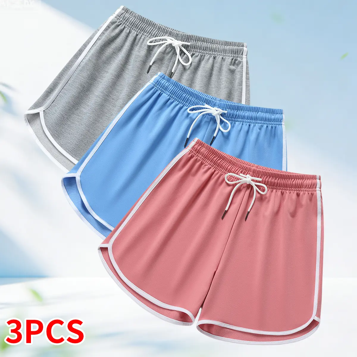 Rose red + light blue + light gray