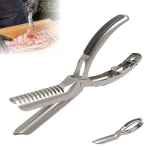Rib Prep Tool Pro, BBQ Rib Skinner, Stainless Steel Rib Membrane Remover Tool, Ergonomic Design for Effortless BBQ Rib Preparation ﻿ (1pc)