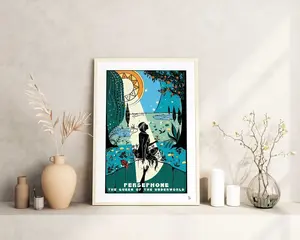 Persephone and Hades poster, The Queen of the Underworld and Goddess of Spring, Greek Mythology Print, Gods and Goddess Wall Art