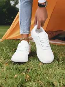 Wide Toe Design Zero Drop Sole Women's Barefoot Sports Shoes, Casual Comfortable Walking Shoes for Wide Feet, Indoor Outdoor Use