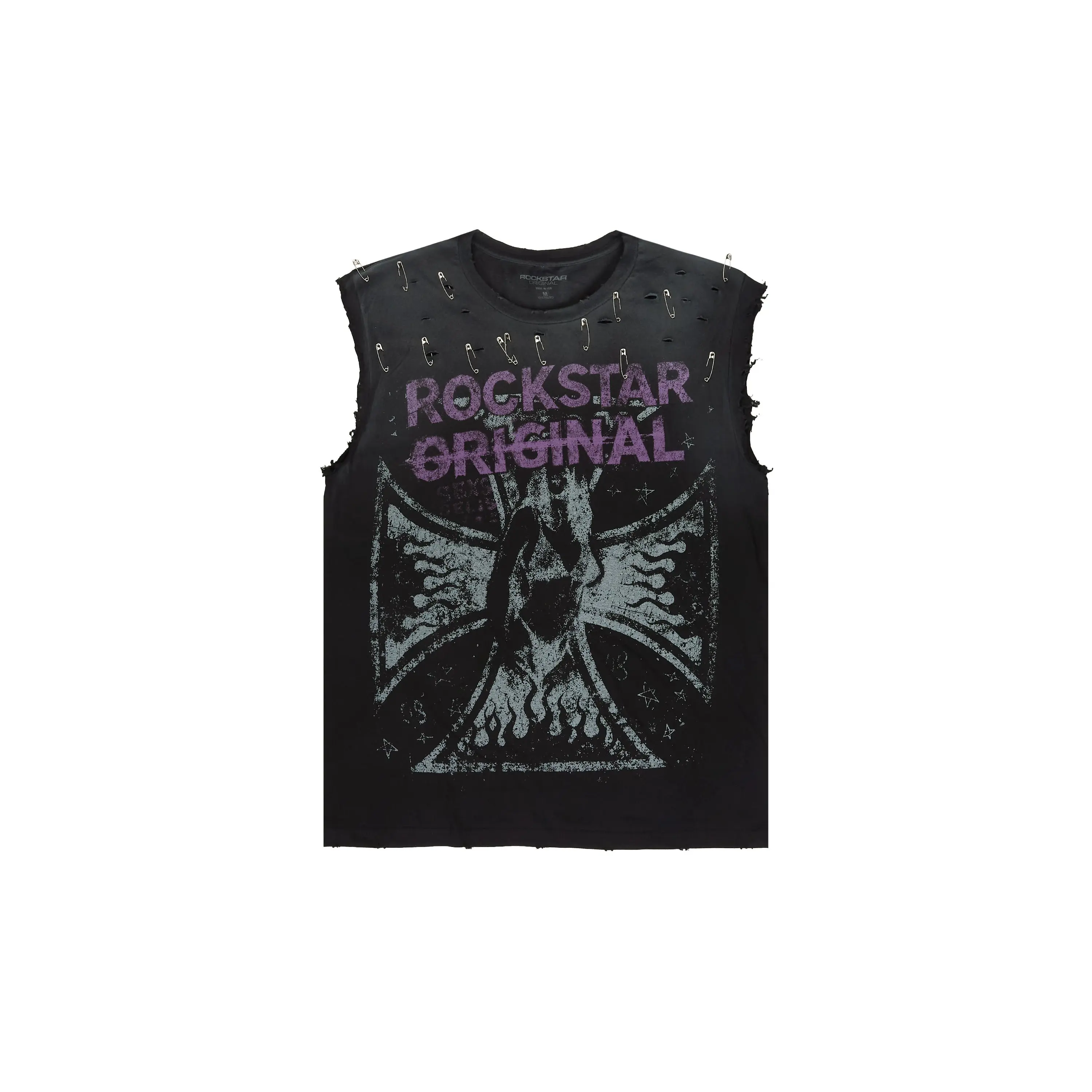 Dailin Black Oversized Cut Off T-Shirt