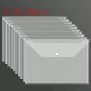 Waterproof A4 File Bags Set, Large Capacity Transparent Office & School Storage, Multi-Purpose Document Folders, Wholesale Discount