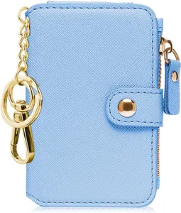 wallet, Rfid Blocking Credit Card Holder Leather, Zipper Card Case for Women