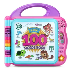 Learning Friends 100 Words Bilingual Electronic Book for Toddlers, Teaches Words, English and Spanish