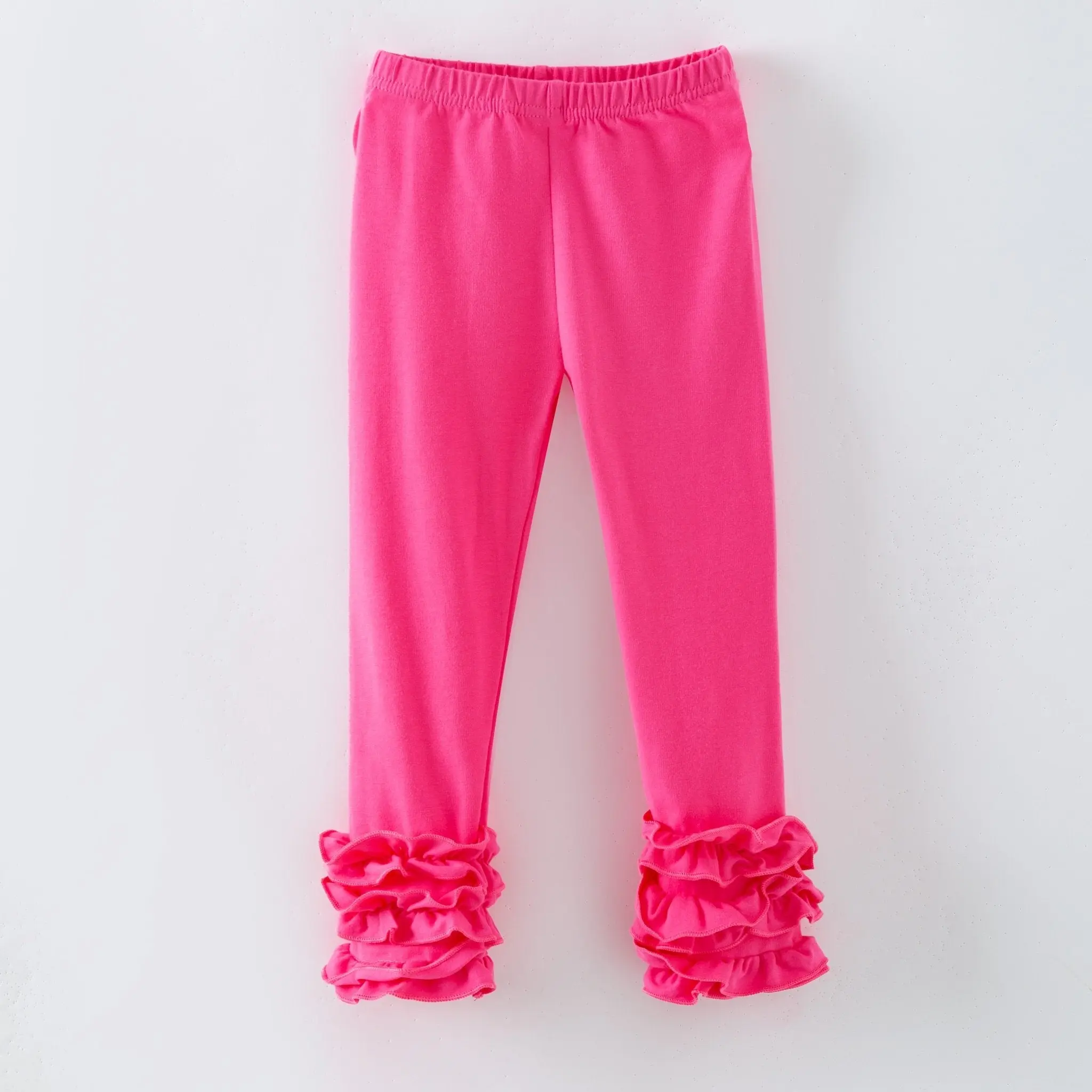 Solid Ruffled Fitted Icing Leggings