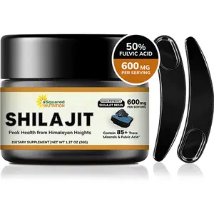 Pure Himalayan Shilajit Resin for Men & Women - 600mg - Natural Extract Supplement with 85+ Trace Minerals & Fulvic Acid - Alternative to Capsules, Gummies, Tablets & Drops
