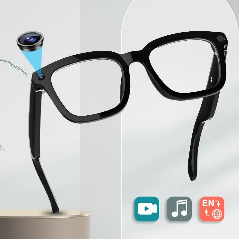 Smart Bluetooth Glasses with Camera, 1080p Video