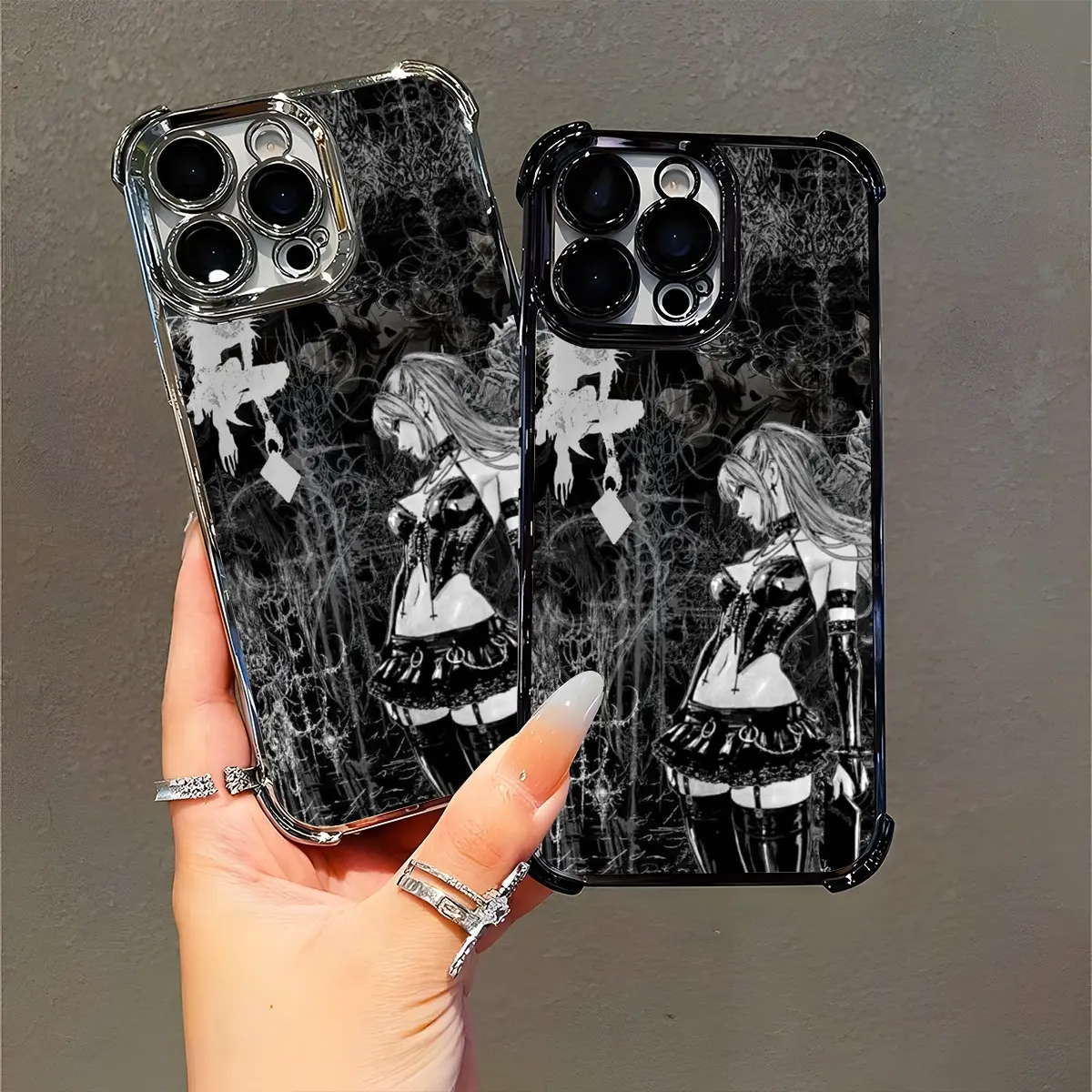 Death Note Anime Smartphone Case - Edgy Fan Art Design, Cellphone Casing Accessories for iPhone 11/12/13/14/15/16 (Pro Max/Plus) with Protection for Goth Style Enthusiasts