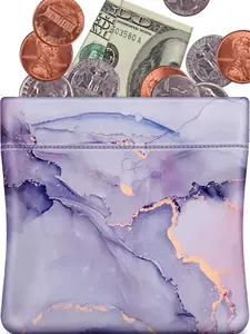 PU Leather Squeeze Coin Purse Coin Pouch Wallet Change Holder for Woman Girls