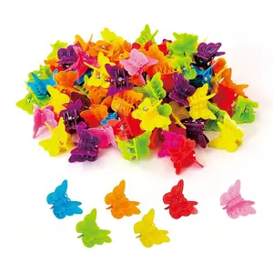 50 Pieces Assorted Color Butterfly Hair Clips, Beautiful Mini Butterfly Hair Clips Hair Accessories for Women and Girls (50 Pack Random color)