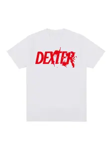 Dexter Morgan logo printed T-shirt for TV series, men's and women's casual oversized short sleeved T-shirt