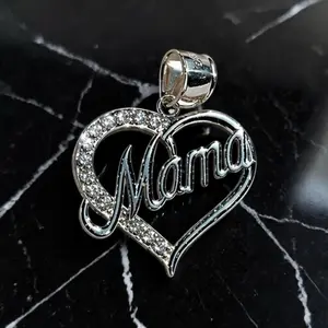 925 Sterling Silver Mama Heart Pendant