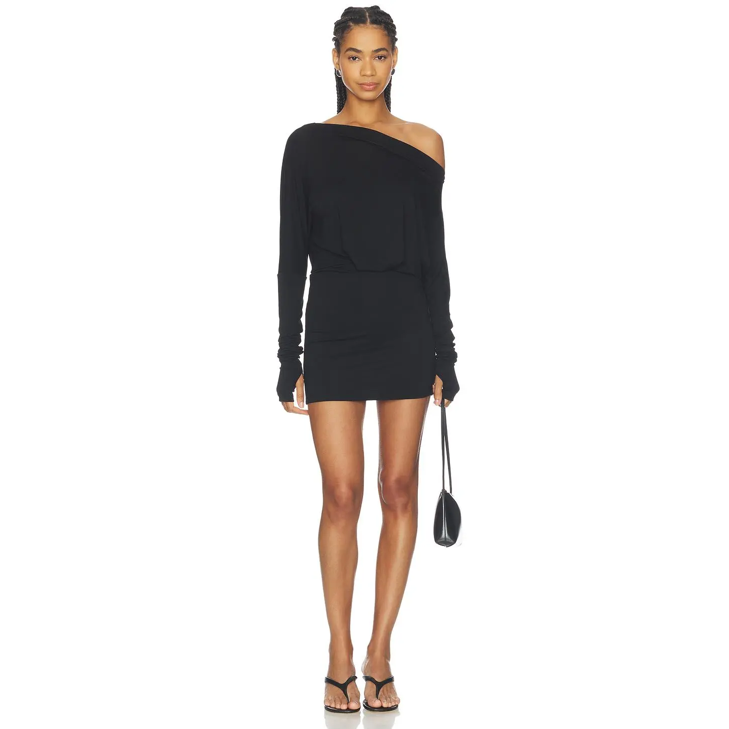 ALL THE WAYS Florrie Mini Dress in Black
