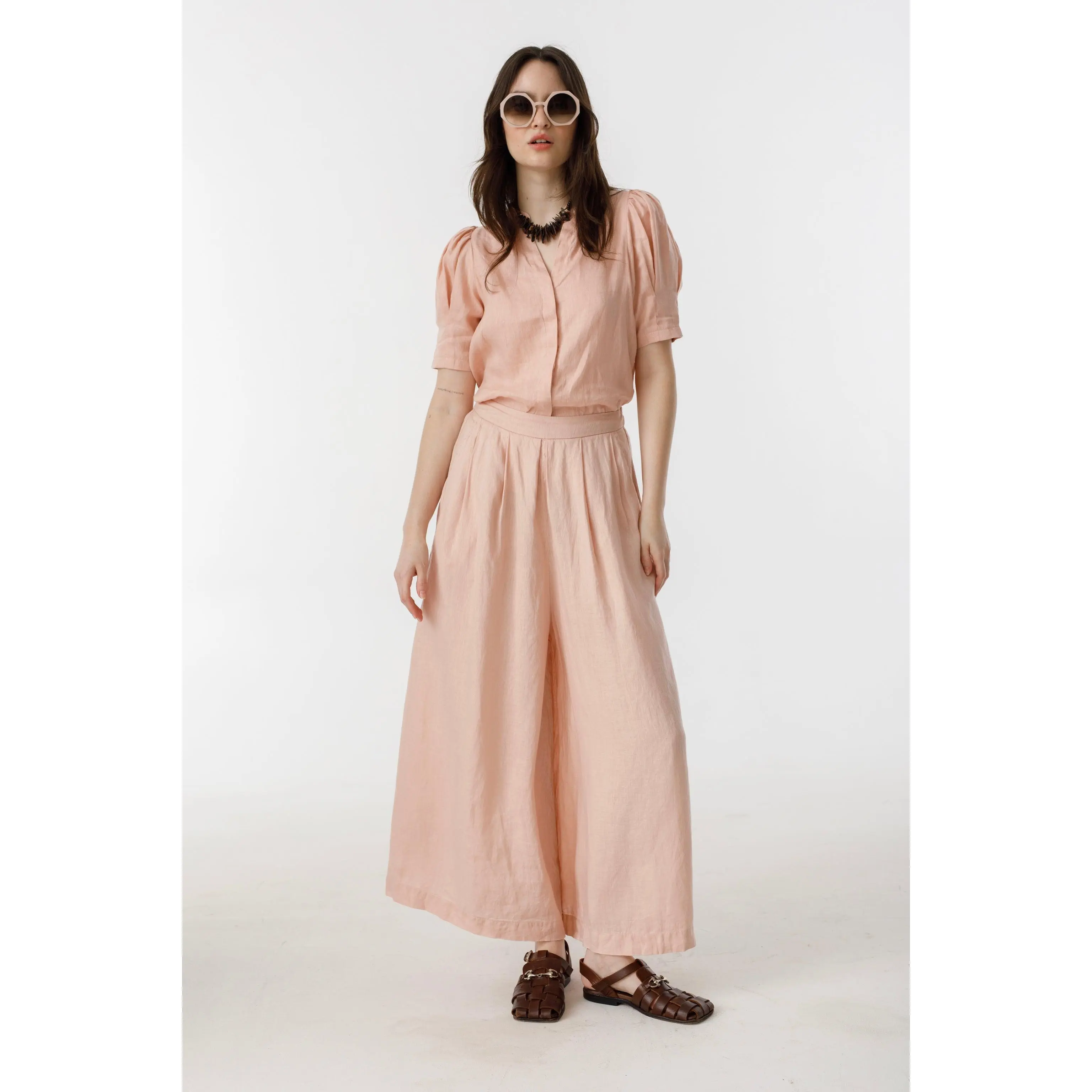 Sabi Linen Pants - Soft Pink
