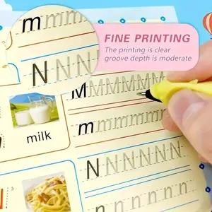 Full-English Groove Writing Practice Stickers, Drawing Pre-School Pen Control Stickers, Enlightenment Magic Writing Set, Handwriting, Early English, Practice Sheets, DIY Sticker