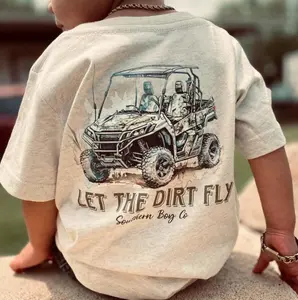 Youth & Adult Let The Dirt Fly Short Sleeve Youth Tee, Country Boy Shirt, Off Road Graphic Top, Outdoor Adventure T Shirt, Fun Gift For Young Riders