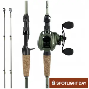 KastKing Spartacus II Twin-Tip Fishing Rod and Reel Combo, Casting Combo, Fishing Poles and Reels Combo, KastFlex IM6 Graphite Blanks, 2-Piece Rods with Extra Tips SummerVibes